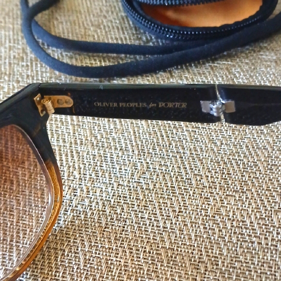 Oliver Peoples for Porter Black and Brown Sunglasses with Case